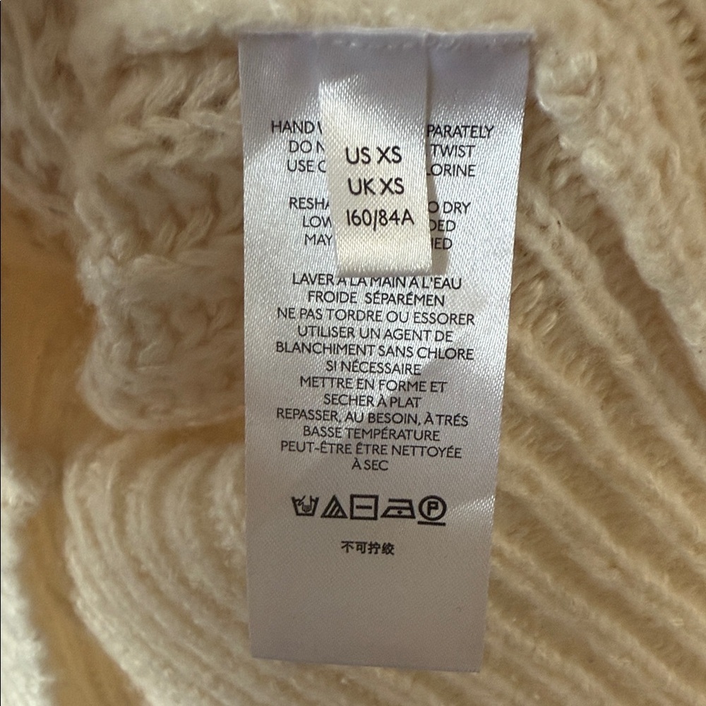Anthropologie Cream V-Neck Sweater - Picture 4 of 7